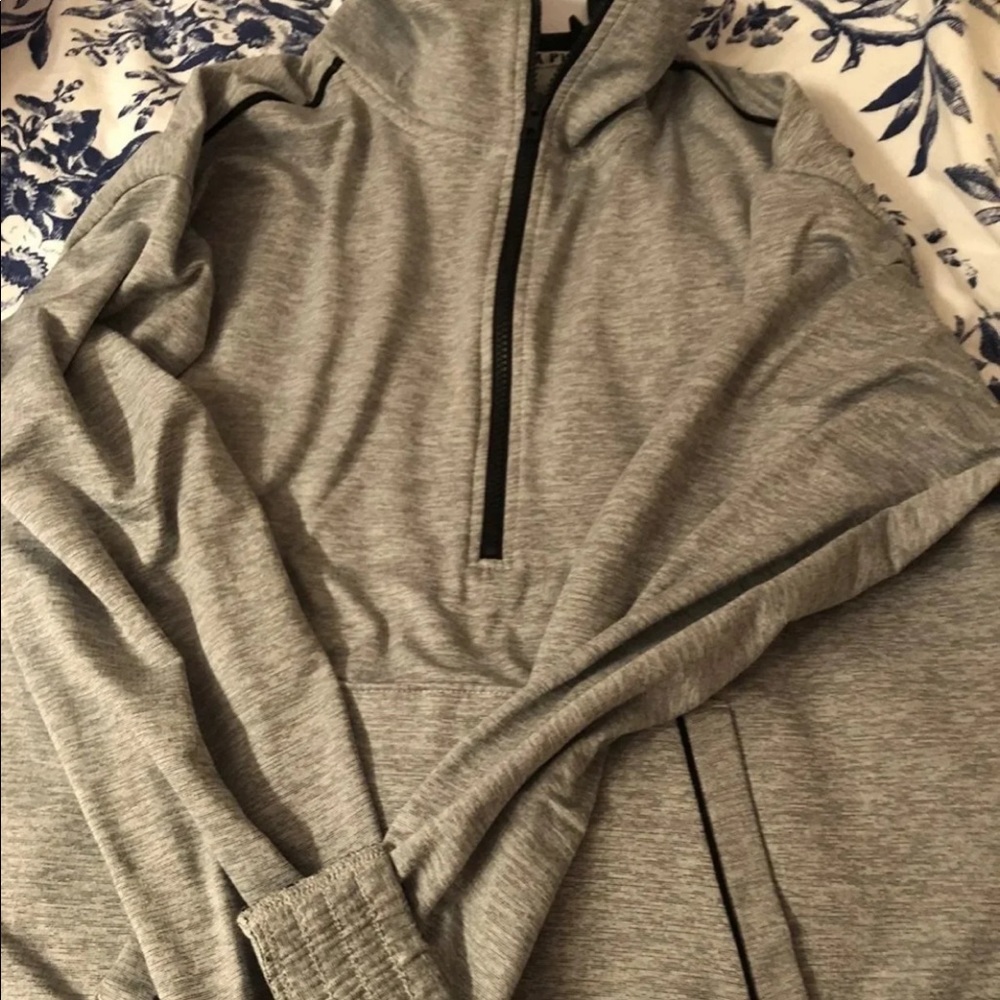 PINK quarter-zip hoodie Large